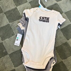 Carter's Cream "Cutie-Saurus" Baby One-Piece Bodysuit